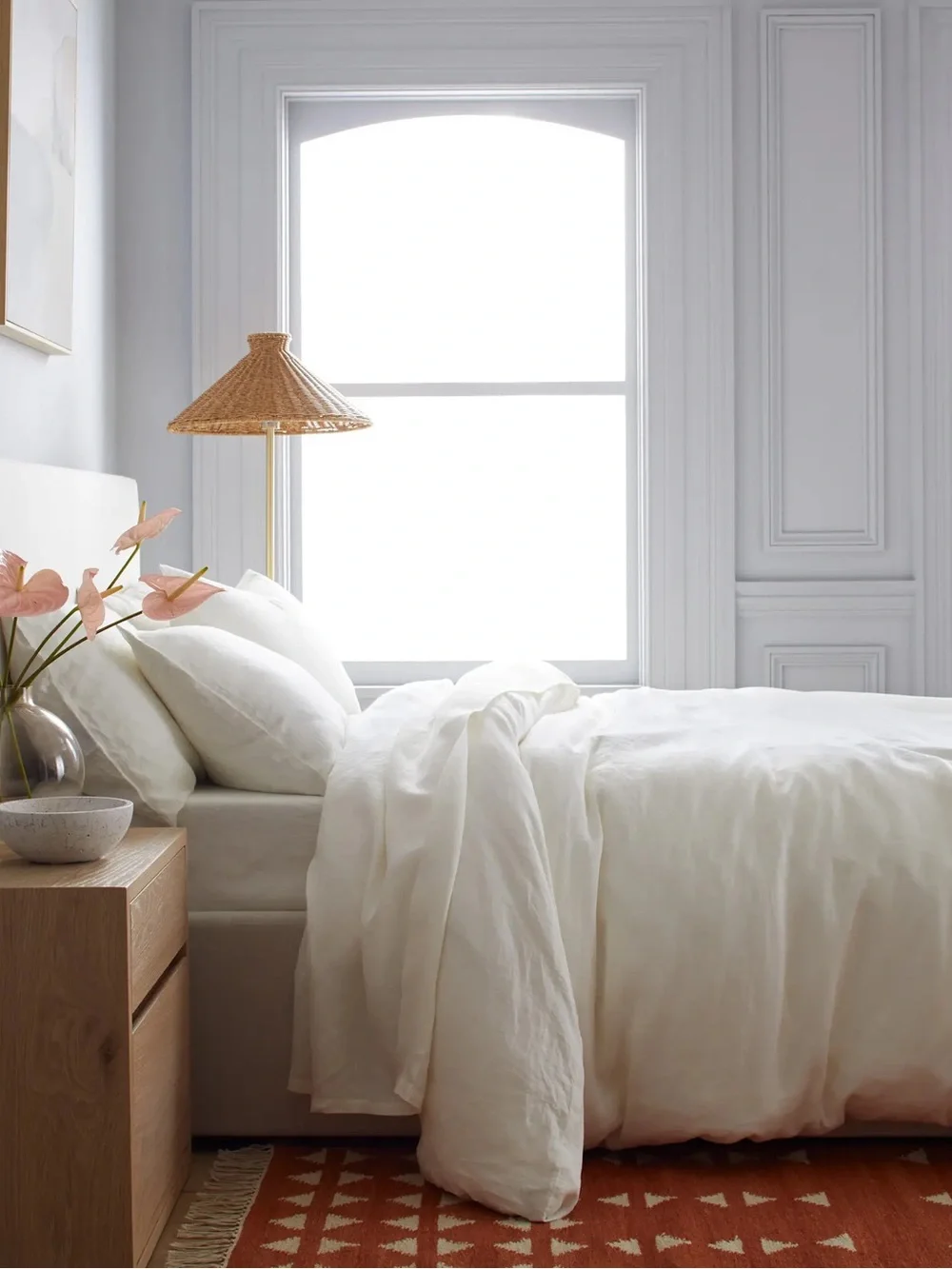 New Quince European Linen Duvet Cover Set King/CalKing MSRP $214 Ivory